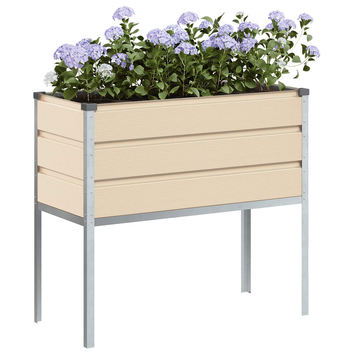 Jardinieră Creme 100 x 45 x 90 cm Oțel Galvanizat - WALTI WALTI