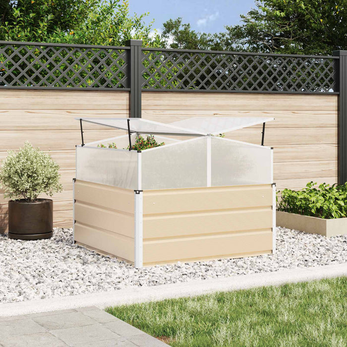 Jardinieră Creme 100 x 100 x 77 cm Oțel Galvanizat - WALTI WALTI
