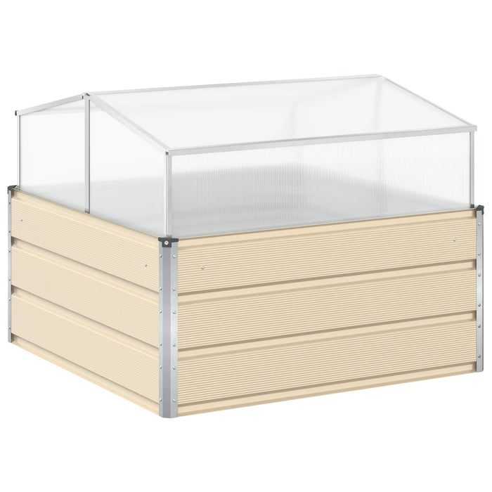 Jardinieră Creme 100 x 100 x 77 cm Oțel Galvanizat - WALTI WALTI