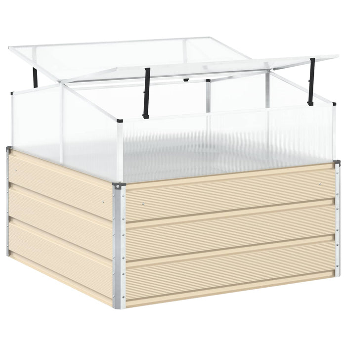 Jardinieră Creme 100 x 100 x 77 cm Oțel Galvanizat - WALTI WALTI