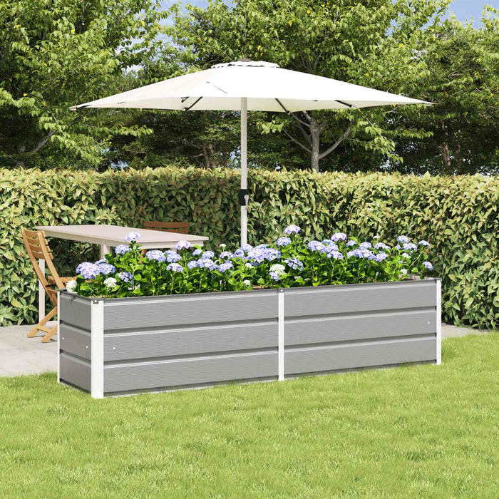 Jardinieră Gri deschis 195 x 50 x 45 cm Oțel Galvanizat - WALTI WALTI