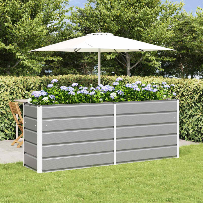 Jardinieră Gri deschis 195 x 50 x 75 cm Oțel Galvanizat - WALTI WALTI