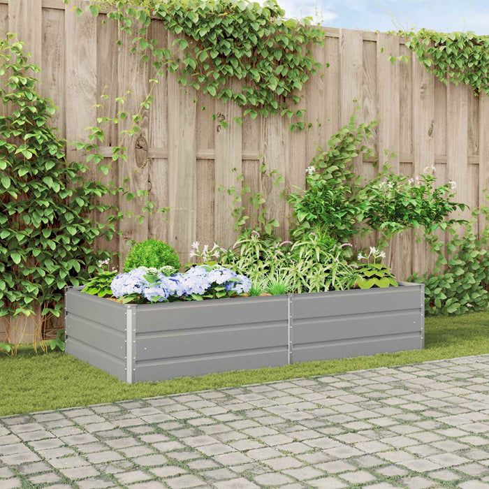 Jardinieră Gri deschis 195 x 100 x 45 cm Oțel Galvanizat - WALTI WALTI