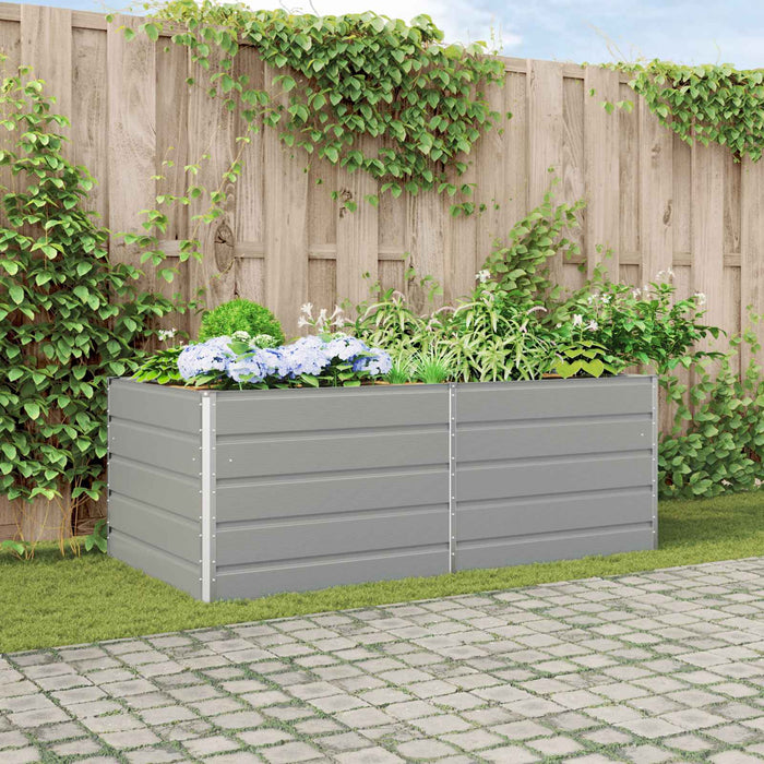 Jardinieră Gri deschis 195 x 100 x 45 cm Oțel Galvanizat - WALTI WALTI