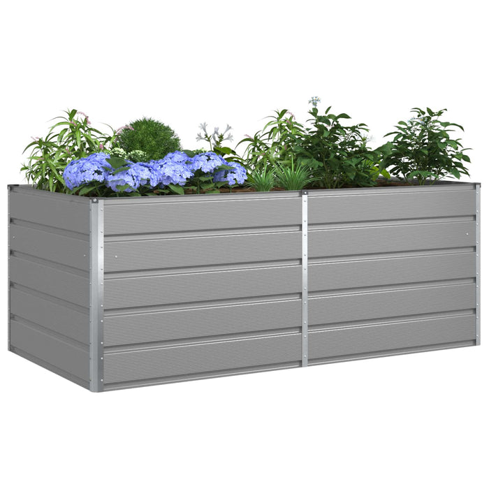 Jardinieră Gri deschis 195 x 100 x 45 cm Oțel Galvanizat - WALTI WALTI