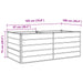 Jardinieră Gri deschis 195 x 100 x 45 cm Oțel Galvanizat - WALTI WALTI