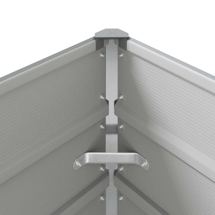 Jardinieră Gri deschis 195 x 100 x 45 cm Oțel Galvanizat - WALTI WALTI