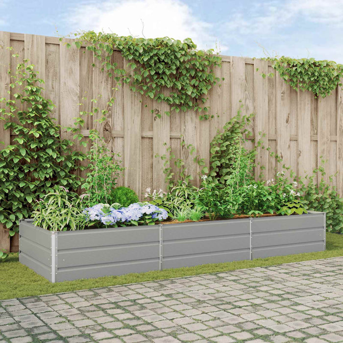 Jardinieră Gri deschis 195 x 100 x 45 cm Oțel Galvanizat - WALTI WALTI