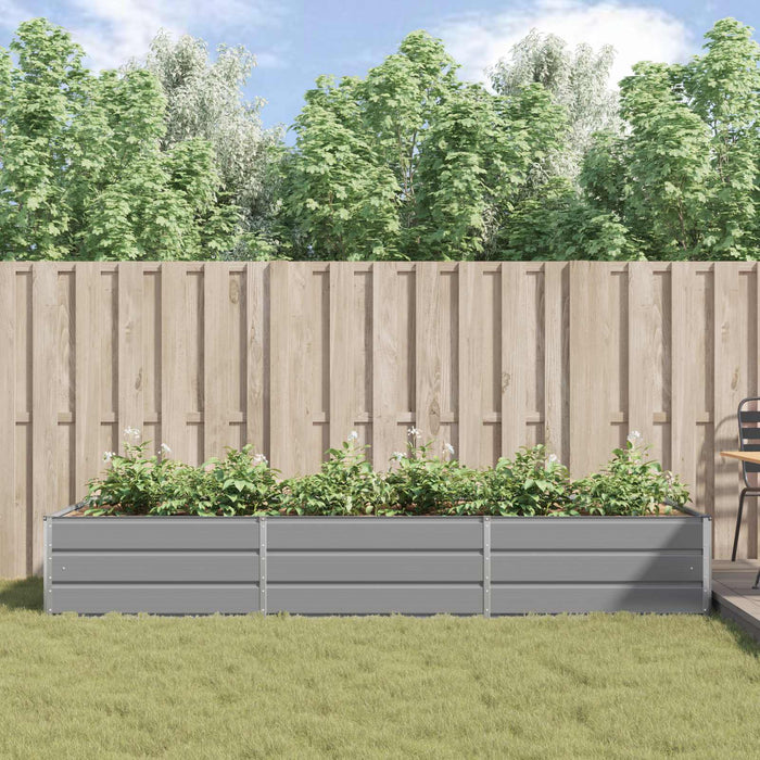 Jardinieră Gri deschis 195 x 100 x 45 cm Oțel Galvanizat - WALTI WALTI