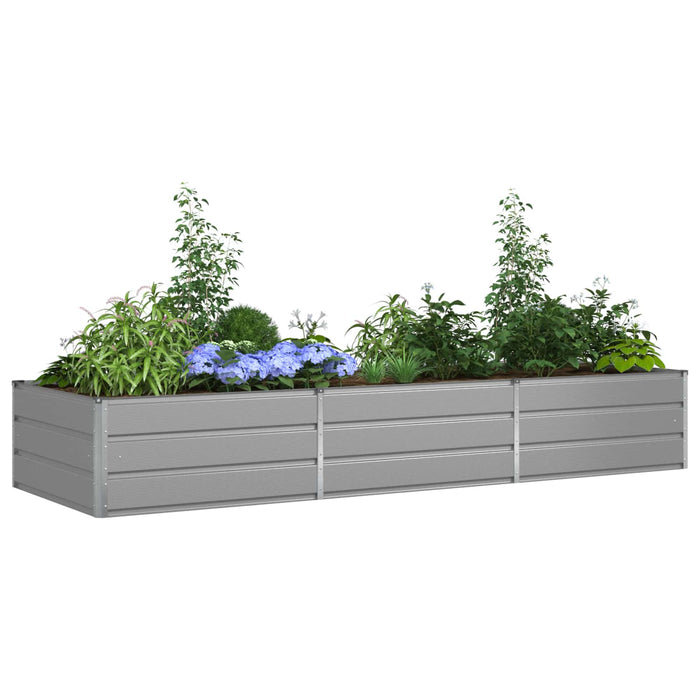 Jardinieră Gri deschis 195 x 100 x 45 cm Oțel Galvanizat - WALTI WALTI