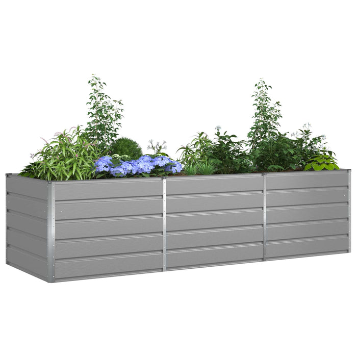 Jardinieră Gri deschis 195 x 100 x 45 cm Oțel Galvanizat - WALTI WALTI