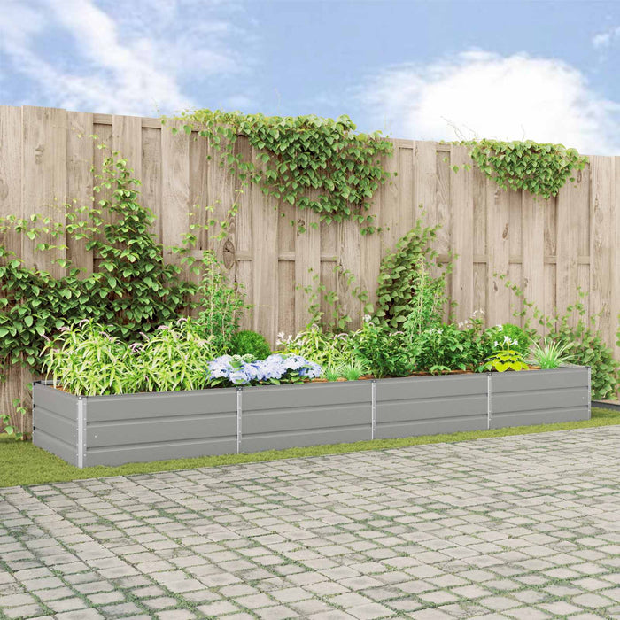 Jardinieră Gri deschis 195 x 100 x 45 cm Oțel Galvanizat - WALTI WALTI