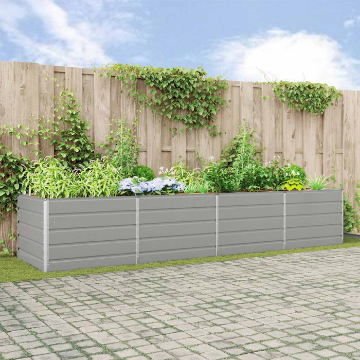 Jardinieră Gri deschis 195 x 100 x 45 cm Oțel Galvanizat - WALTI WALTI