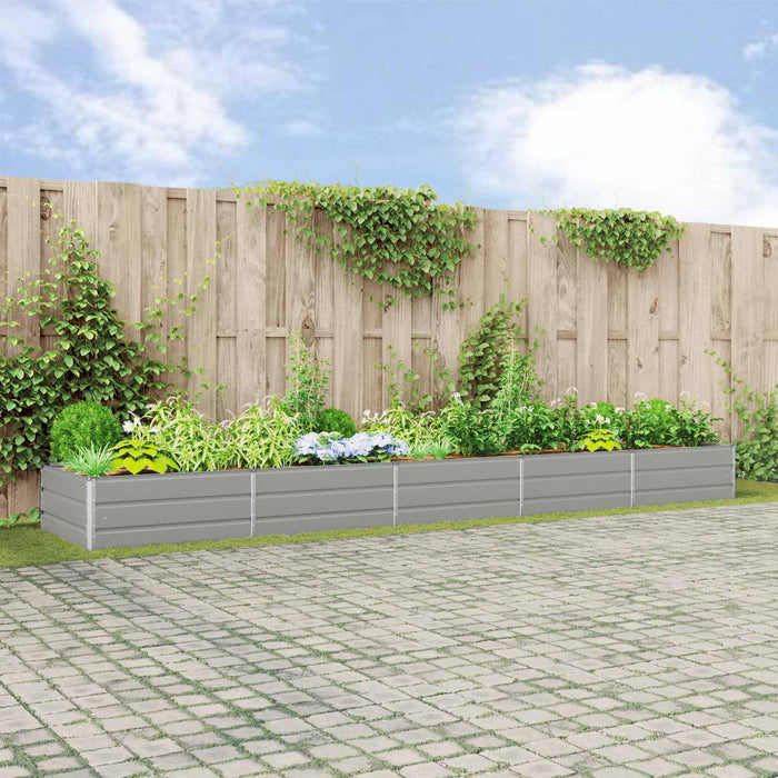 Jardinieră Gri deschis 195 x 100 x 45 cm Oțel Galvanizat - WALTI WALTI