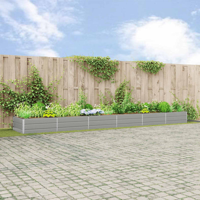 Jardinieră Gri deschis 195 x 100 x 45 cm Oțel Galvanizat - WALTI WALTI