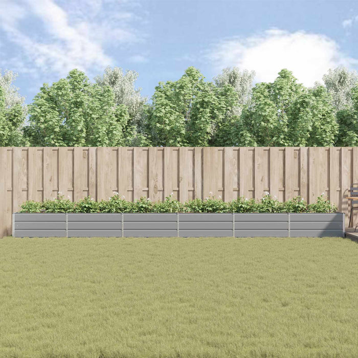 Jardinieră Gri deschis 195 x 100 x 45 cm Oțel Galvanizat - WALTI WALTI