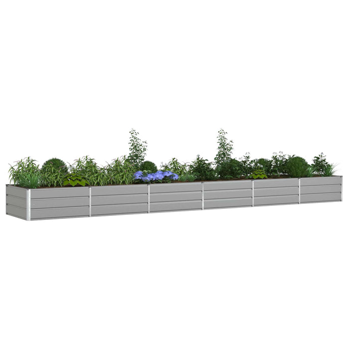 Jardinieră Gri deschis 195 x 100 x 45 cm Oțel Galvanizat - WALTI WALTI