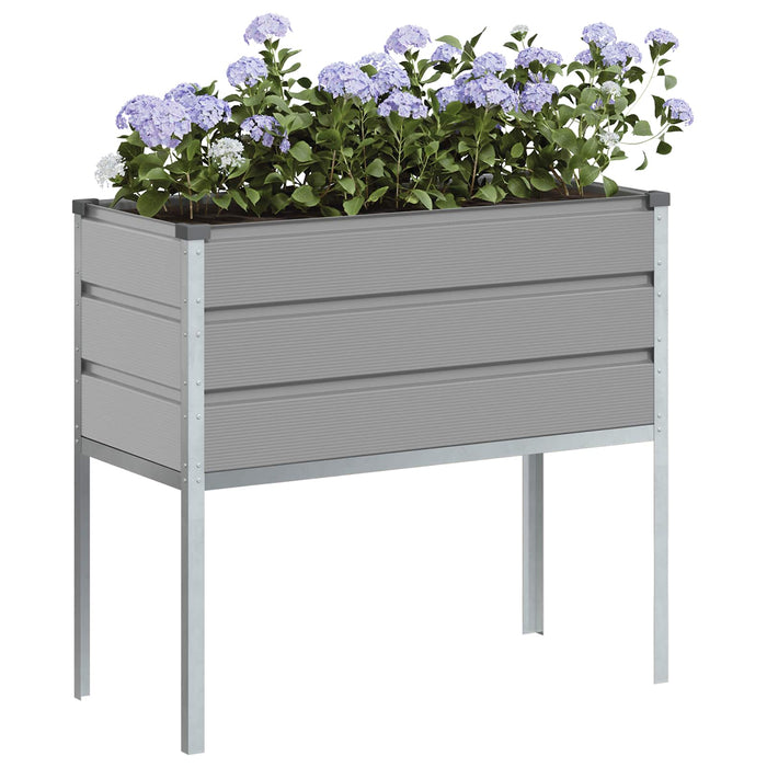 Jardinieră Gri deschis 100 x 45 x 90 cm Oțel Galvanizat - WALTI WALTI