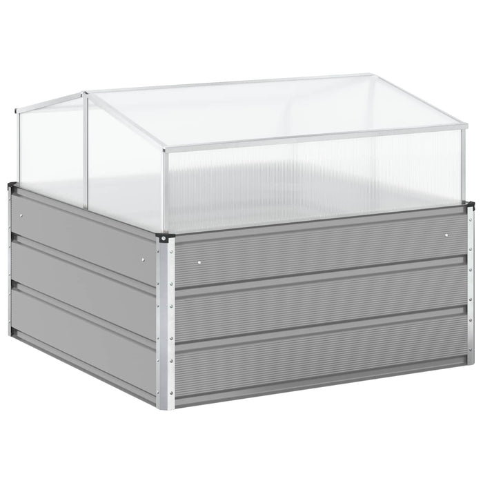 Jardinieră Gri deschis 100 x 100 x 77 cm Oțel Galvanizat - WALTI WALTI