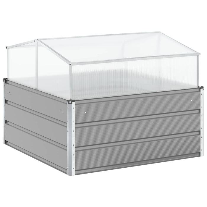 Jardinieră Gri deschis 100 x 100 x 77 cm Oțel Galvanizat - WALTI WALTI