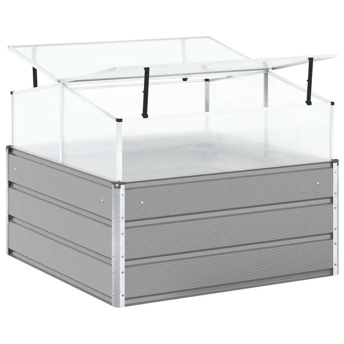 Jardinieră Gri deschis 100 x 100 x 77 cm Oțel Galvanizat - WALTI WALTI