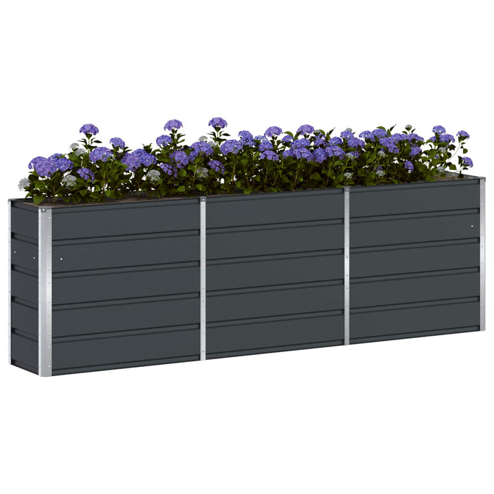 Jardinieră Antracit 240 x 40 x 75 cm Oțel - WALTI WALTI