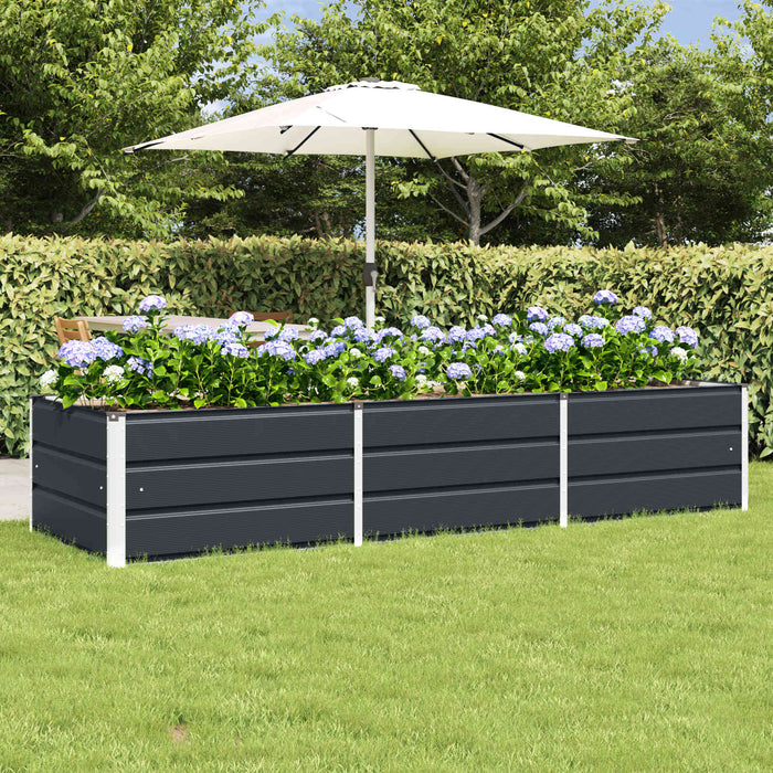 Jardinieră Antracit 240 x 80 x 45 cm Oțel - WALTI WALTI