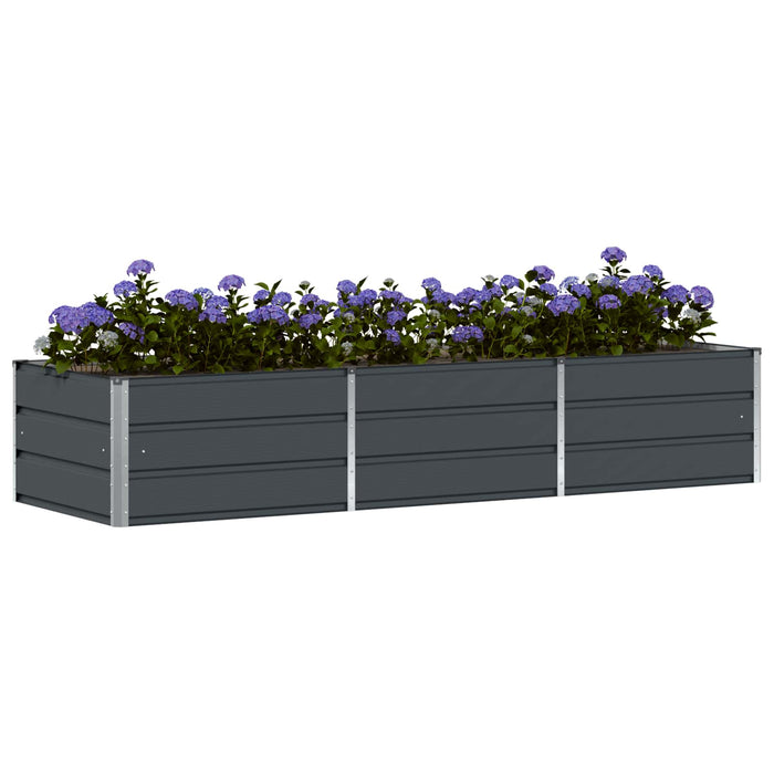 Jardinieră Antracit 240 x 80 x 45 cm Oțel - WALTI WALTI