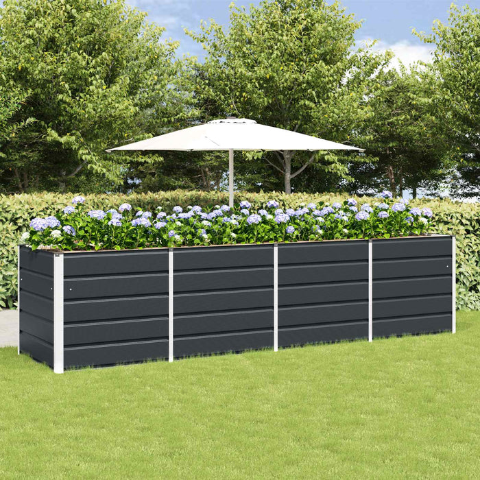 Jardinieră Antracit 240 x 80 x 75 cm Oțel - WALTI WALTI