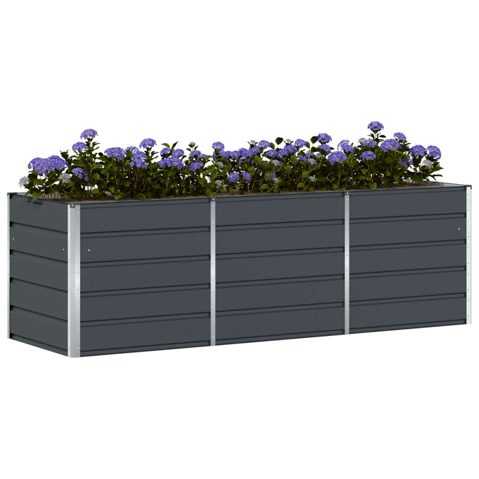 Jardinieră Antracit 240 x 80 x 75 cm Oțel - WALTI WALTI