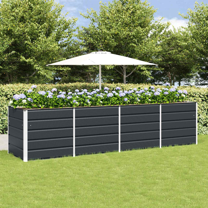 Jardinieră Antracit 240 x 80 x 75 cm Oțel - WALTI WALTI
