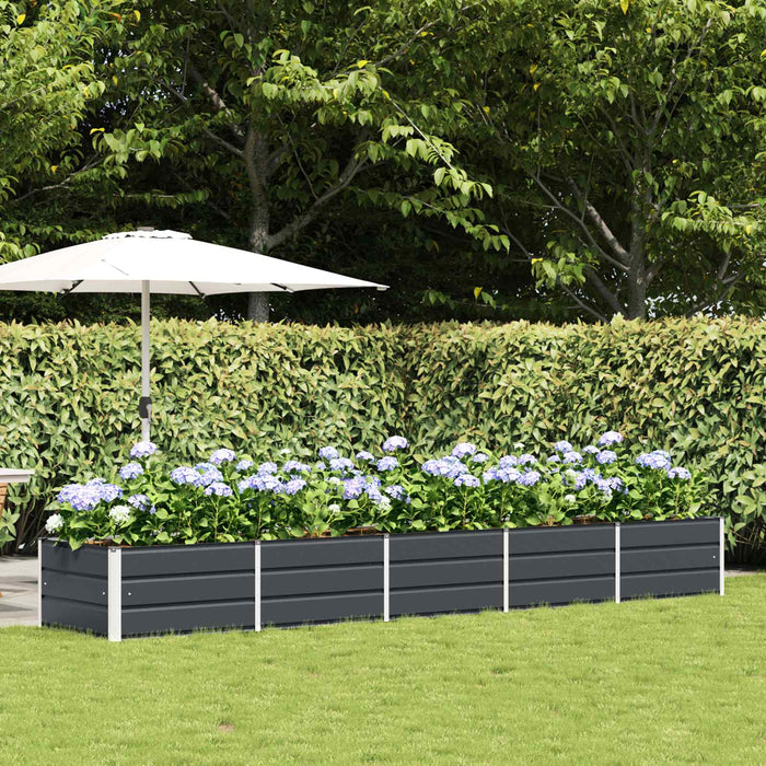 Jardinieră Antracit 400 x 80 x 45 cm Oțel - WALTI WALTI