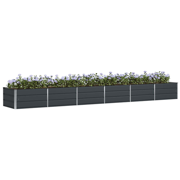 Jardinieră Antracit 480 x 80 x 45 cm Oțel - WALTI WALTI