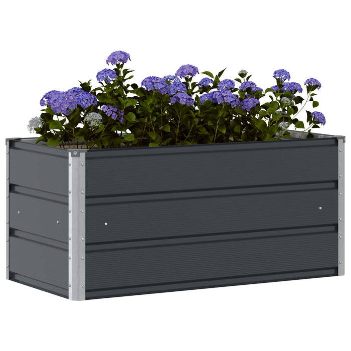 Jardinieră Antracit 100 x 50 x 45 cm Oțel Galvanizat WALTI
