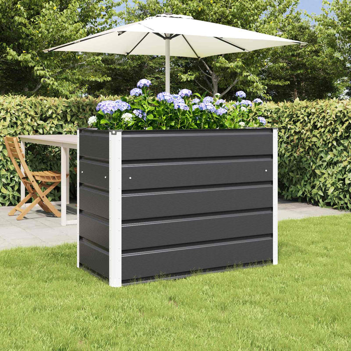 Jardinieră Antracit 100 x 50 x 75 cm Oțel Galvanizat - WALTI WALTI