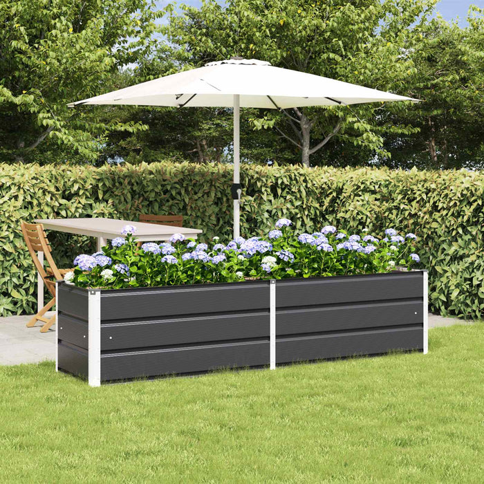 Jardinieră Antracit 195 x 50 x 45 cm Oțel Galvanizat - WALTI WALTI