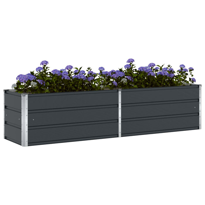 Jardinieră Antracit 195 x 50 x 45 cm Oțel Galvanizat - WALTI WALTI