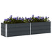 Jardinieră Antracit 195 x 50 x 45 cm Oțel Galvanizat - WALTI WALTI