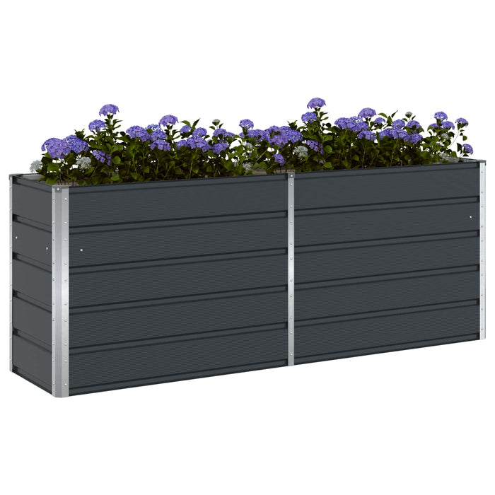Jardinieră Antracit 195 x 50 x 75 cm Oțel Galvanizat WALTI