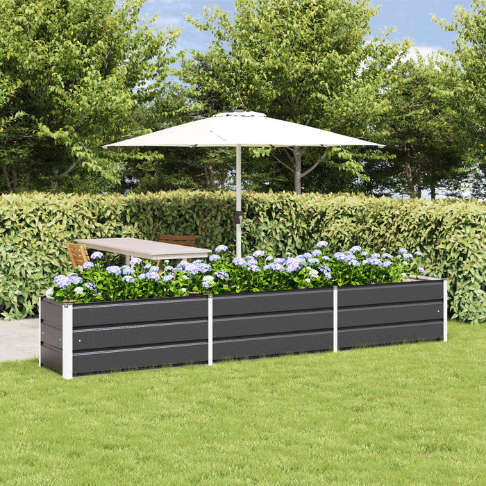 Jardinieră Antracit 290 x 50 x 45 cm Oțel Galvanizat WALTI