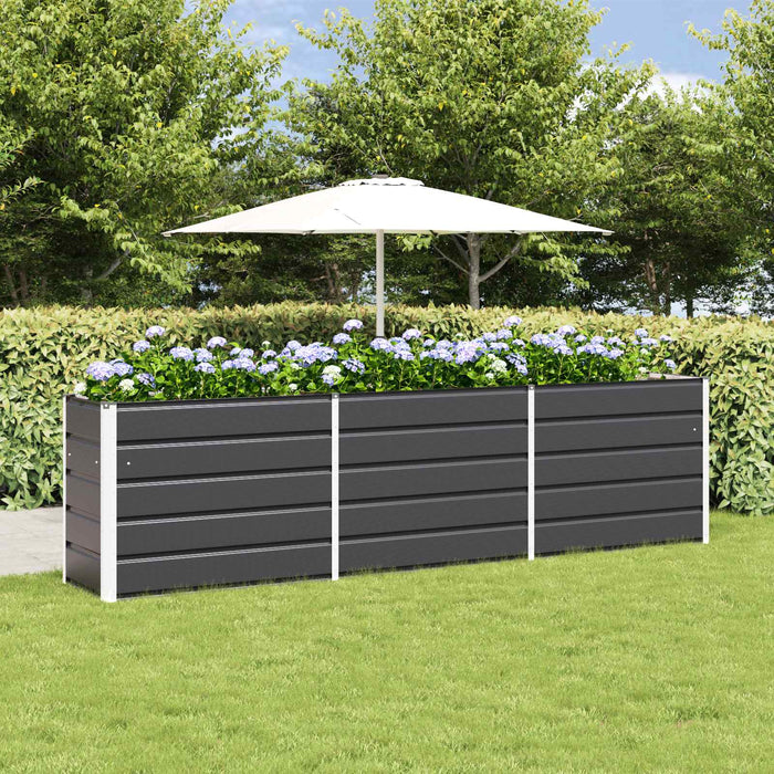 Jardinieră Antracit 290 x 50 x 75 cm Oțel Galvanizat WALTI