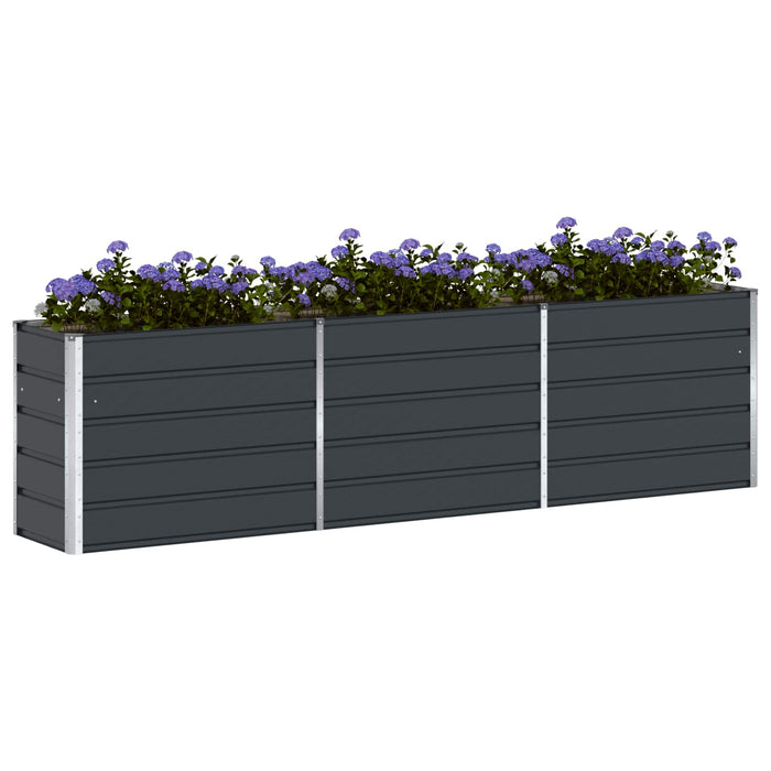 Jardinieră Antracit 290 x 50 x 75 cm Oțel Galvanizat WALTI