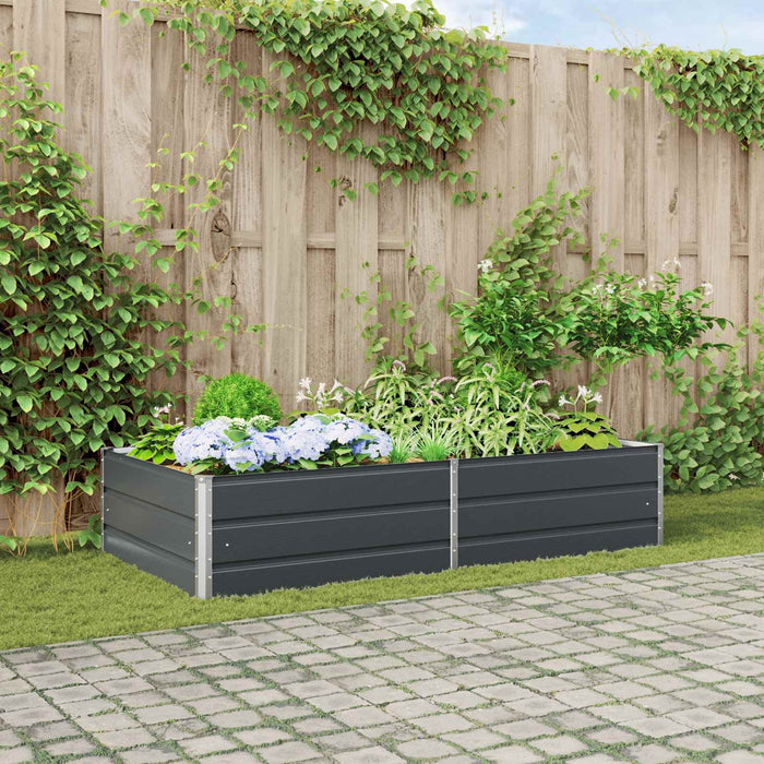 Jardinieră Antracit 195 x 100 x 45 cm Oțel Galvanizat - WALTI WALTI