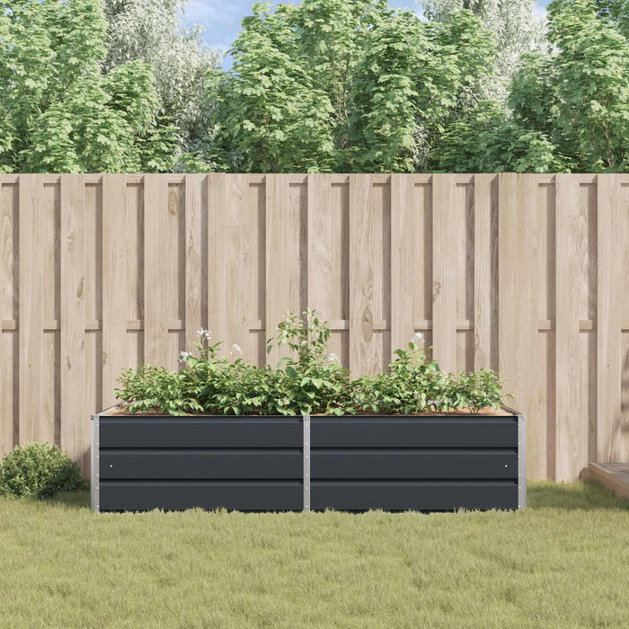 Jardinieră Antracit 195 x 100 x 45 cm Oțel Galvanizat - WALTI WALTI