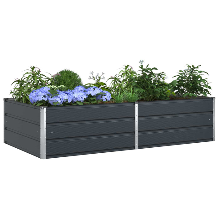 Jardinieră Antracit 195 x 100 x 45 cm Oțel Galvanizat - WALTI WALTI