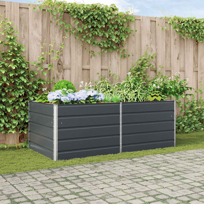 Jardinieră Antracit 195 x 100 x 45 cm Oțel Galvanizat - WALTI WALTI