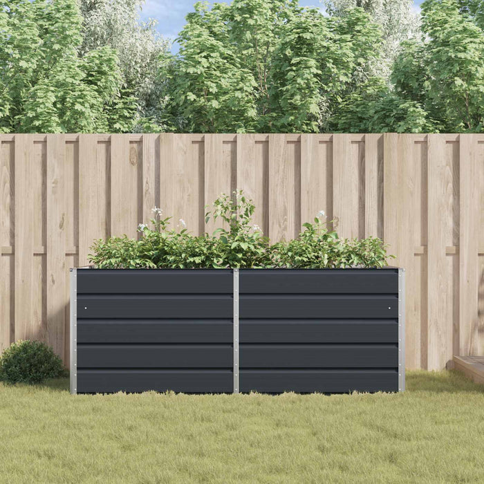 Jardinieră Antracit 195 x 100 x 45 cm Oțel Galvanizat - WALTI WALTI