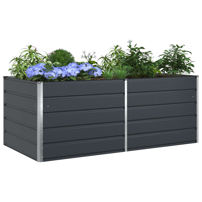 Jardinieră Antracit 195 x 100 x 45 cm Oțel Galvanizat - WALTI WALTI