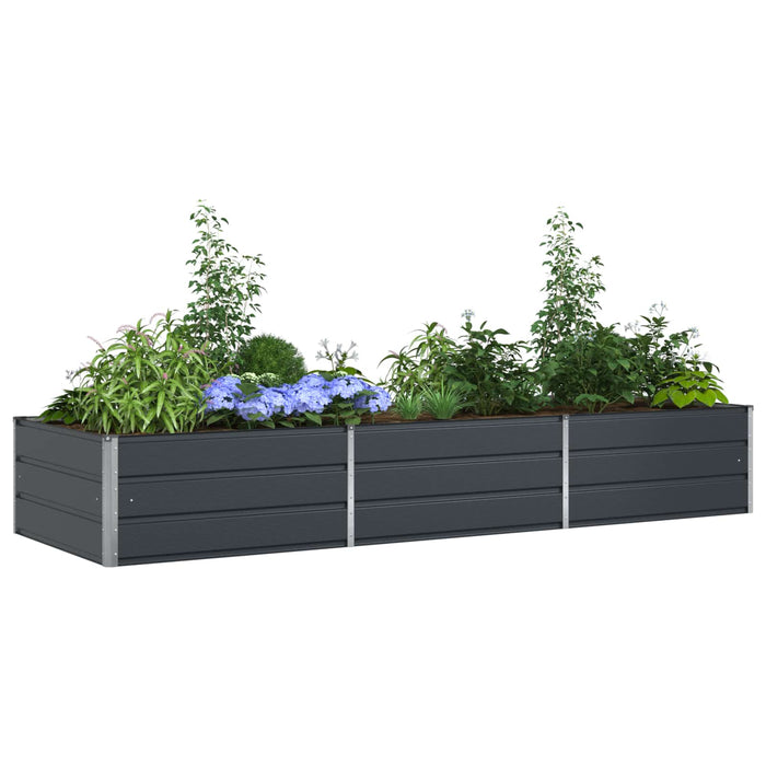 Jardinieră Antracit 195 x 100 x 45 cm Oțel Galvanizat - WALTI WALTI