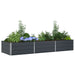 Jardinieră Antracit 195 x 100 x 45 cm Oțel Galvanizat - WALTI WALTI